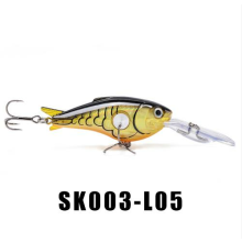 (L05) 1PCS Fishing Lures Floating 1.8M-3.9M 55mm 10g Crank Artificial Hard Fishing Bait