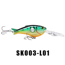 (L01) 1PCS Fishing Lures Floating 1.8M-3.9M 55mm 10g Crank Artificial Hard Fishing Bait
