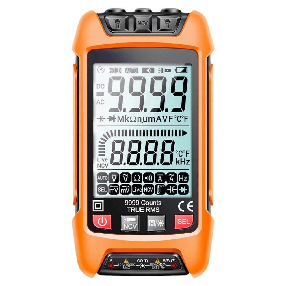 (Yellow) Non-Contact Intelligent Anti-Burning Multimeter Multi-Function Circuit Diagnostic 8727971613436