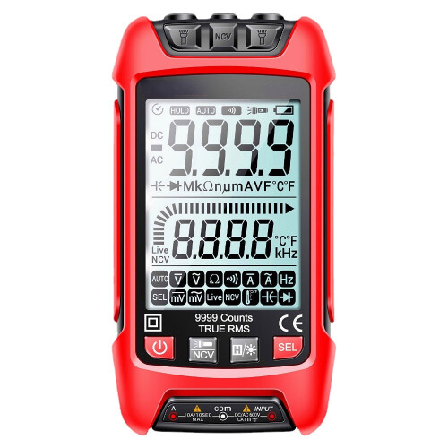 (Red) Non-Contact Intelligent Anti-Burning Multimeter Multi-Function Circuit Diagnostic