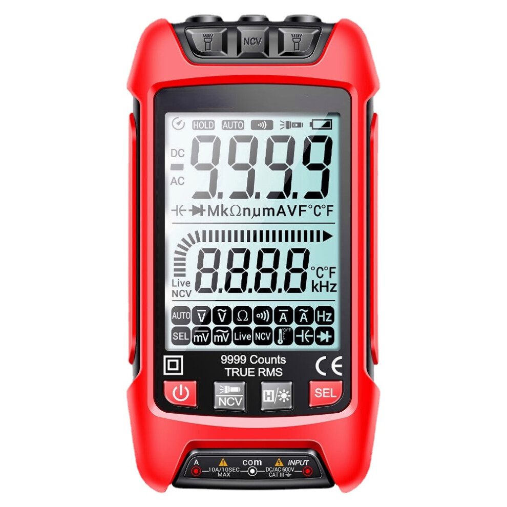 (Red) Non-Contact Intelligent Anti-Burning Multimeter Multi-Function Circuit Diagnostic 8727971613429