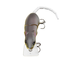 (Grey) 25cm 15.5g Jointed Rat Fishing Lure Mouse Floating Crankbait Sea Topwater 3D Eyes Artificial Baits
