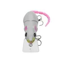 (Brown) 25cm 15.5g Jointed Rat Fishing Lure Mouse Floating Crankbait Sea Topwater 3D Eyes Artificial Baits