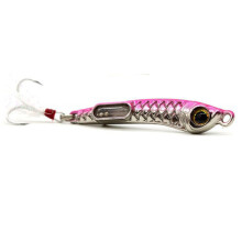 (Pink, 15g) 1PCS 10G 15G Luminous Metal Fishing Lures Bait Sequins Submarine Shore Cast Iron Plate Baits