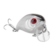 (Silver) 1pc 5cm 8g Wobbler Fat Crankbait Fishing Lure Artificial Bass Hard Bait Fishing Tackle