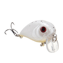 (white) 1pc 5cm 8g Wobbler Fat Crankbait Fishing Lure Artificial Bass Hard Bait Fishing Tackle