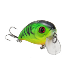 (green) 1pc 5cm 8g Wobbler Fat Crankbait Fishing Lure Artificial Bass Hard Bait Fishing Tackle