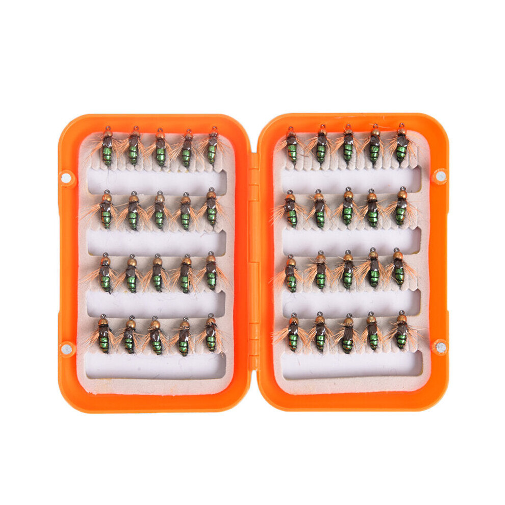 Photos - Lure / Spinner GreenZech 40pcs/lot Fly Fishing Lure Set Artificial Bait For Pesca Fish Fishing Hooks Tackle With Box (Green)