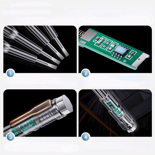 Voltage Test Pen 24-250V With Indicator Light Sensor and Electric Screwdriver Probe 2