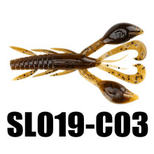(C03) 6pcs 10g 101.5mm/4'' Soft Fishing Lure Worm Swinging Tail Fishing Bait