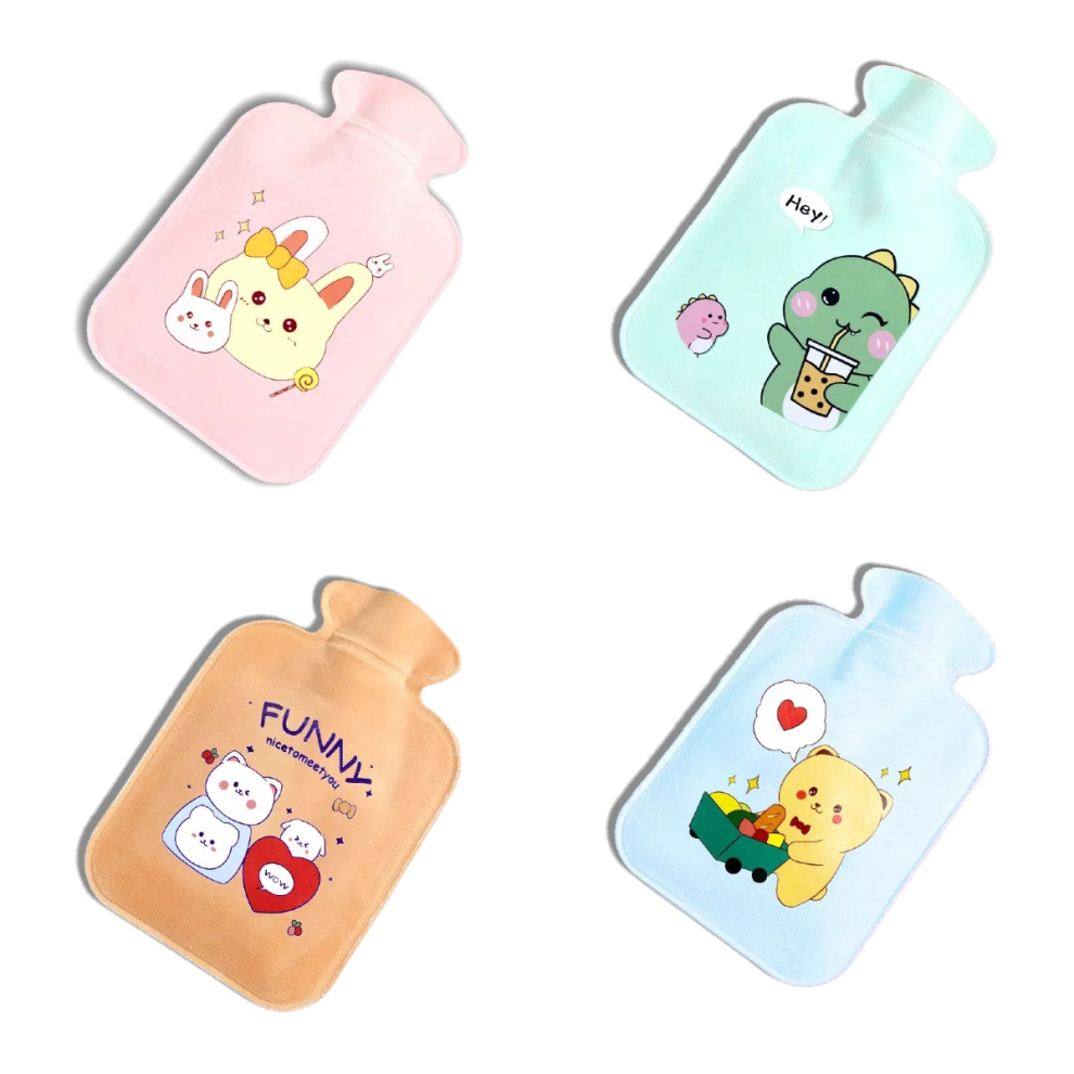 4pcs Cute Plush Cartoon Water-Filled Hot Water Bottle for Children-image-OPC-PJFDHNQ-NEW
