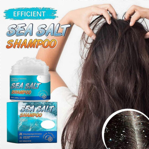 (1pc) Sea Salt shampoo, deep cleansing dandruff, Refreshing foam shampoo, natural scalp exfoliator 2