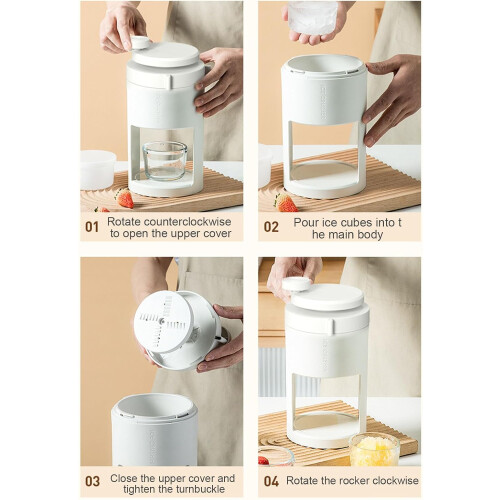 Manual Ice Crusher For Home Use, 200 Ml Capacity, Hand Crank, Kitchen Accessory 1