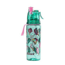 (Green) Cool Down Spray Mist Water Bottle 500ml Spray Drinking Water Bottle for Kids