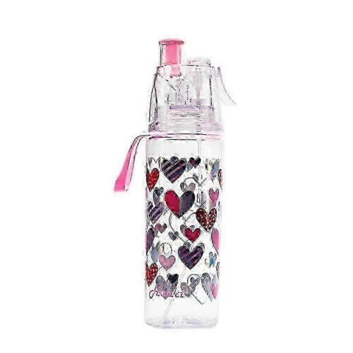 (White) Cool Down Spray Mist Water Bottle 500ml Spray Drinking Water Bottle for Kids