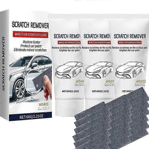 (3pcs) Car Remover Kits Scratch Repair Paint Body Compound Paste Touch Up Clear Remover