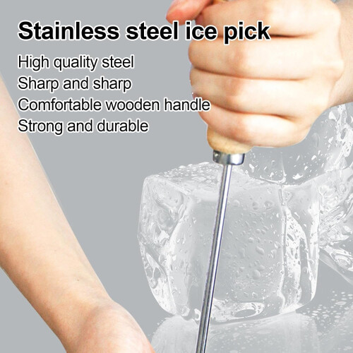 Single Fork Ice Pick Stainless Steel Ice Breaking Chisel Thickened Steel Needle Design Large Ice Cube And Small Debris 1
