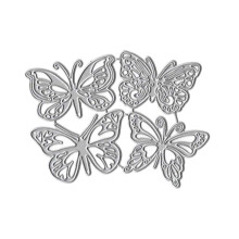 Butterfly Metal Cutting Stamp Stencil 4 Piece Set For Scrapbooking Album Paper Craft