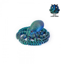 (21Cm Octopus Laser Green) 3D Printing    Octopus Fish Tank Landscape Decoration Octopus Movable Integrated Joint Creative Hand Office
