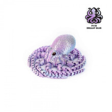 (21Cm Octopus Phantom Blue) 3D Printing    Octopus Fish Tank Landscape Decoration Octopus Movable Integrated Joint Creative Hand Office