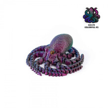 (21Cm Octopus Colorful No. 2) 3D Printing    Octopus Fish Tank Landscape Decoration Octopus Movable Integrated Joint Creative Hand Office