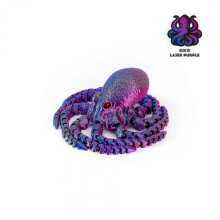 (21Cm Octopus Laser Purple) 3D Printing    Octopus Fish Tank Landscape Decoration Octopus Movable Integrated Joint Creative Hand Office