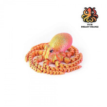 (21Cm Octopus Fantasy Orange) 3D Printing    Octopus Fish Tank Landscape Decoration Octopus Movable Integrated Joint Creative Hand Office