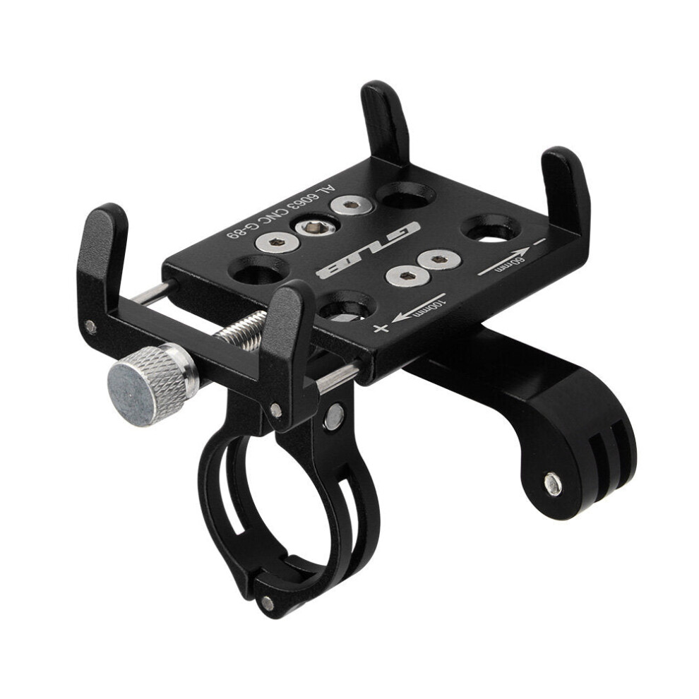 (Black) 60-100Mm Bike Phone Holder Aluminum Alloy 270 Rotation Bicycle Motorcycle Phone Mount Cycling Black 6112212733981
