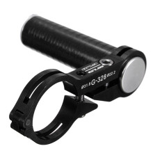 (Black) Bike Handlebar Extended Bracket Bike Headlight Mount Bar Flashlight Support Rack Alloy Fiber Stand