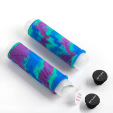 (Blue) Silicone Anti-slip Lightweight Tight Fit Innovative Easy To Install Bicycle Handlebar Cover
