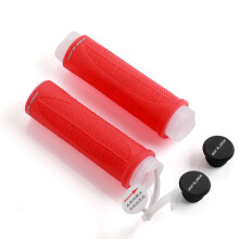 (Red) Silicone Anti-slip Lightweight Tight Fit Innovative Easy To Install Bicycle Handlebar Cover