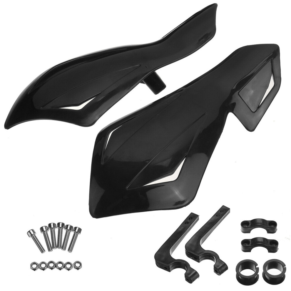 (Black) 22Mm Motorcycle Hand Guard Handguard Protector Universal Black 8727971668559