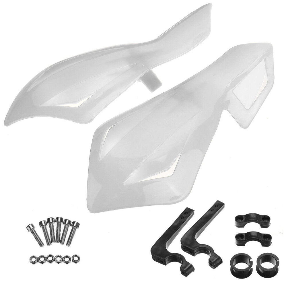(White) 22Mm Motorcycle Hand Guard Handguard Protector Universal White 8727971668580