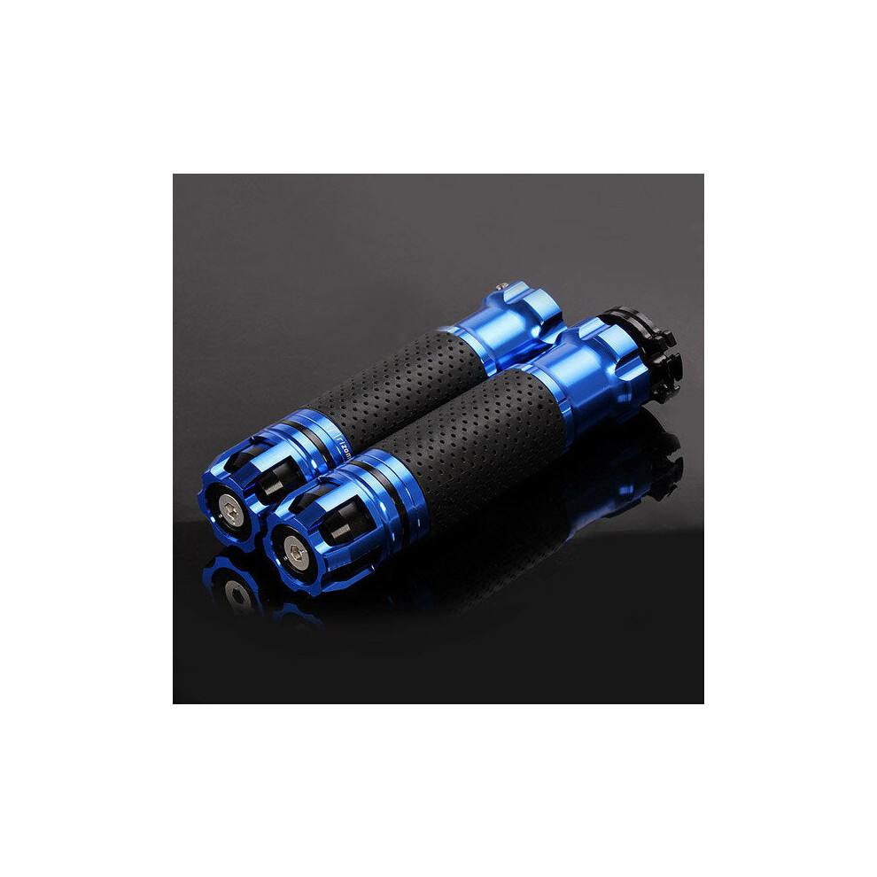 (Blue) 7/8 Inch 22Mm Motorcycle Refit Throttle Handlebar Grip Aluminum Alloy Rotatable Blue 8727971666661
