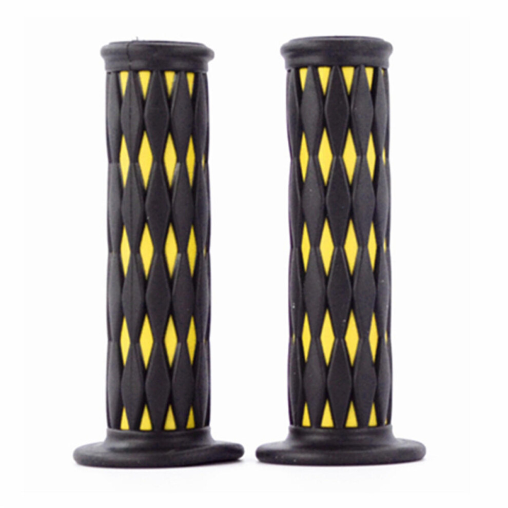 (Yellow) 22Mm Motorcycle Bike Handle Handlebar Grip Covers Protector Rubber Nonslip Yellow 8727971668603