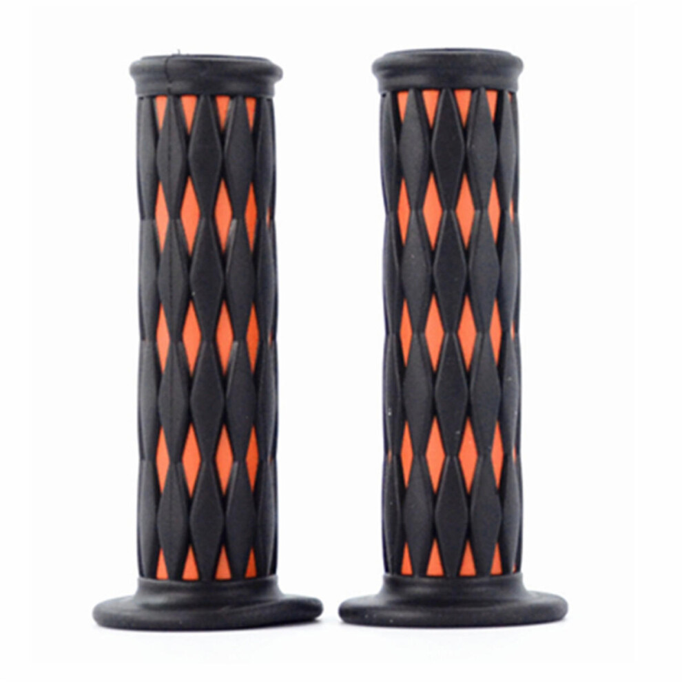 (Orange) 22Mm Motorcycle Bike Handle Handlebar Grip Covers Protector Rubber Nonslip Orange 8727971668610