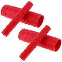 (Red) Universal 1 Pair 106MM Motorcycle handlebar Grips Cover Motorcycle Handle Grips with Pattern
