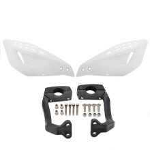 (White) 7/8 "22mm 7 Color Universal Motorcycle Double-sided Carbon Fiber Anti-fall Hand Guards Protect The Brake Lever Windshield Handle Device