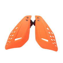 (Orange) 7/8 "22mm 7 Color Universal Motorcycle Double-sided Carbon Fiber Anti-fall Hand Guards Protect The Brake Lever Windshield Handle Device