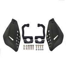 (Black) 7/8 "22mm 7 Color Universal Motorcycle Double-sided Carbon Fiber Anti-fall Hand Guards Protect The Brake Lever Windshield Handle Device