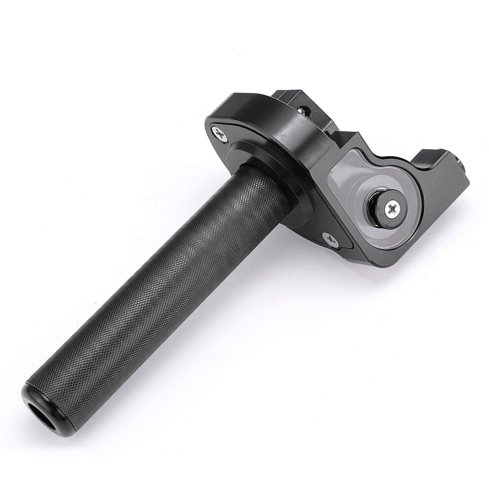 (Black) 22Mm 7/8" Throttle Twist Grip Handlebar Anodized Aluminum Dirt Pit Bike Universal Black 8727971668931