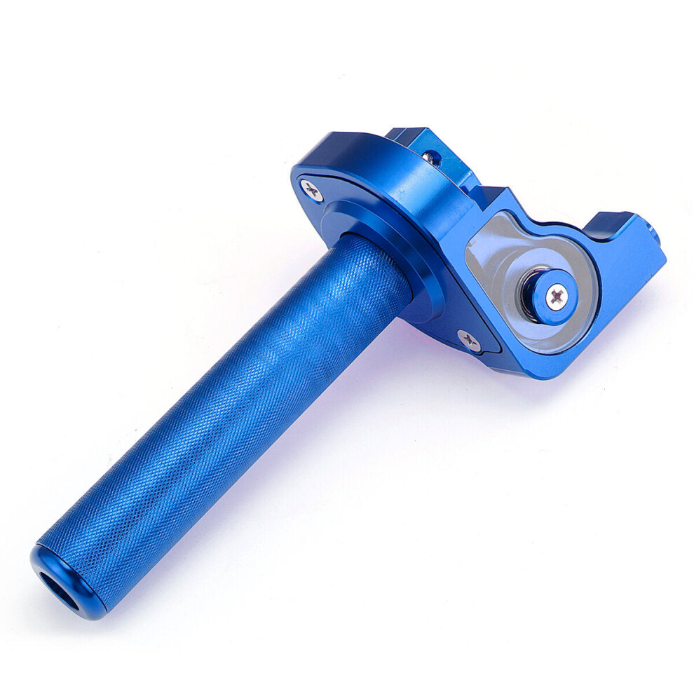 (Blue) 22Mm 7/8" Throttle Twist Grip Handlebar Anodized Aluminum Dirt Pit Bike Universal Blue 8727971668917