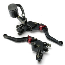 (Black) 22mm 7/8 Inch Handlebar 16mm Bore Motorcycle Brake Clutch Master Cylinder Lever Reservoir