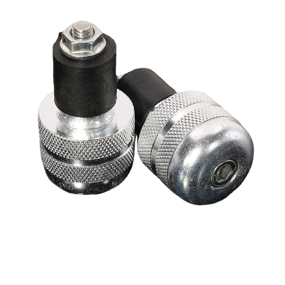 (Silver) 22Mm 7/8Inch Motorcycle Round Handlebar End Weight Balance Plug Silver 8727971668740