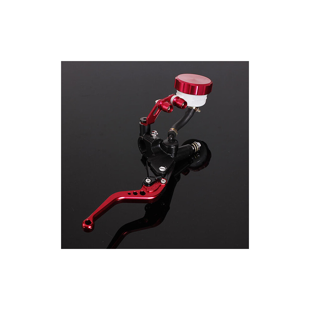 (Right) Universal Motorcycle Brake Clutch Lever Master Cylinder Red 8727971664544