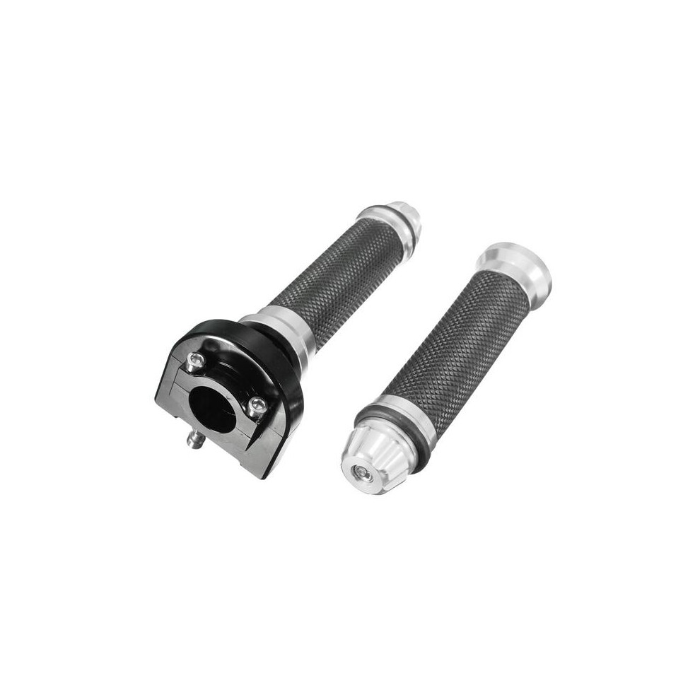 (Grey) 22Mm Cnc Aluminum Throttle Tube Handbar Grips For Motorcycle Dirt Bike Grey 8727971668702