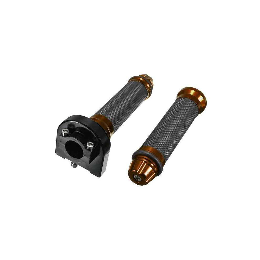 (Bronze) 22Mm Cnc Aluminum Throttle Tube Handbar Grips For Motorcycle Dirt Bike Bronze 8727971668733