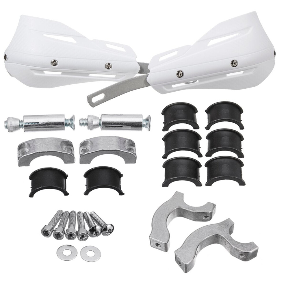 (White) Motorcycle Hand Guard Handguard Protector For All 22Mm 28Mm Handlebars Range White 8727971662908
