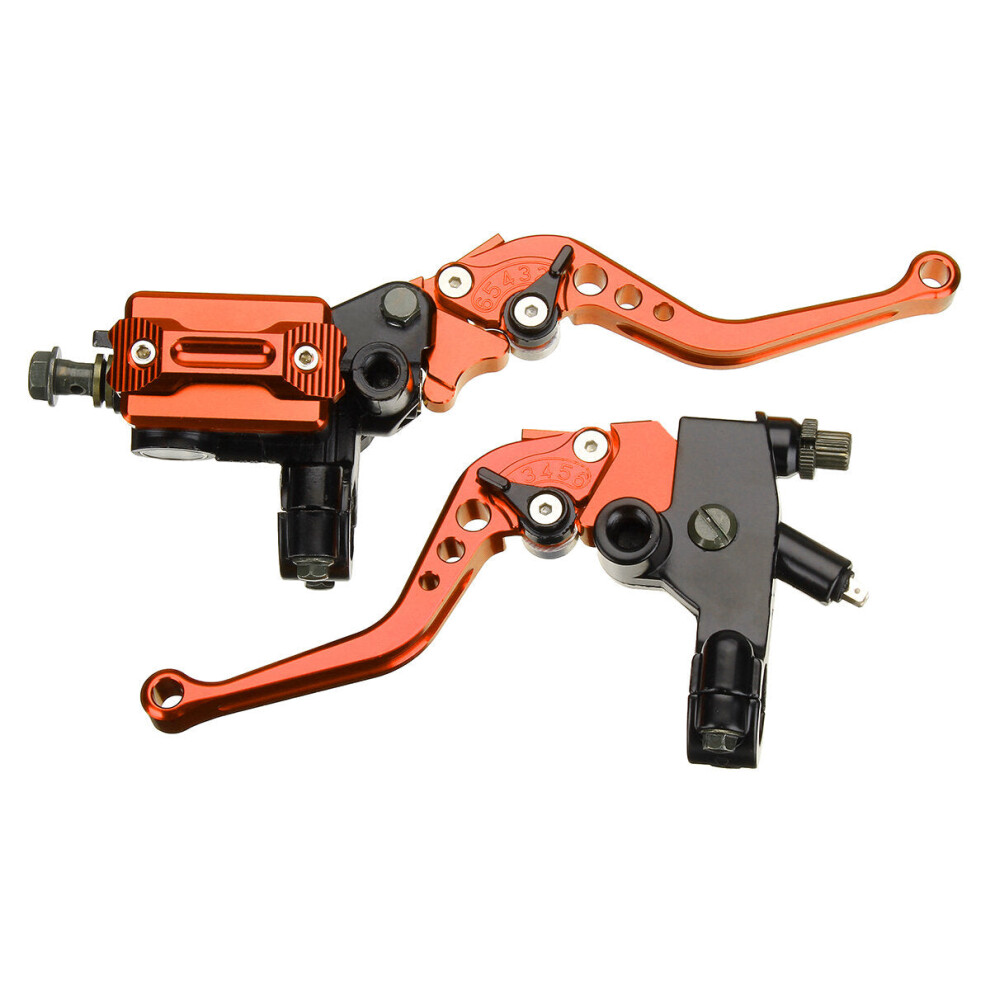 (Orange) Cnc Billet Brake Clutch Levers For Kawasaki Klx450r Orange 8727971664971
