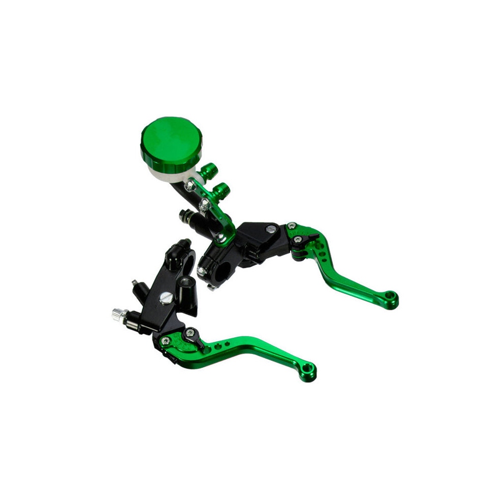(Green) Cnc Billet Brake Clutch Levers For Kawasaki Klx450r Green 8727971665015